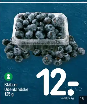 REMA 1000 Blåbær Udenlandske 125 g tilbud