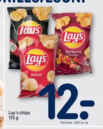 Rema 1000 Lay's chips 175 g tilbud