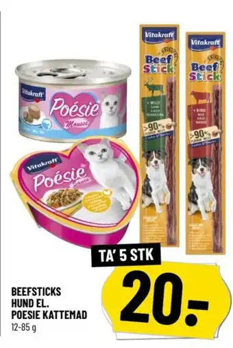 Løvbjerg BEEFSTICKS HUND EL. POESIE KATTEMAD tilbud