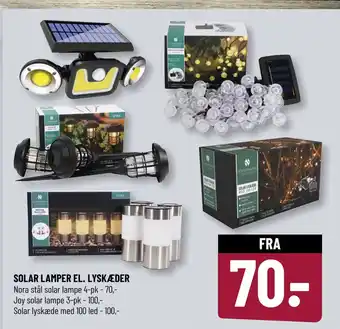SOLAR LAMPER EL. LYSKÆDER