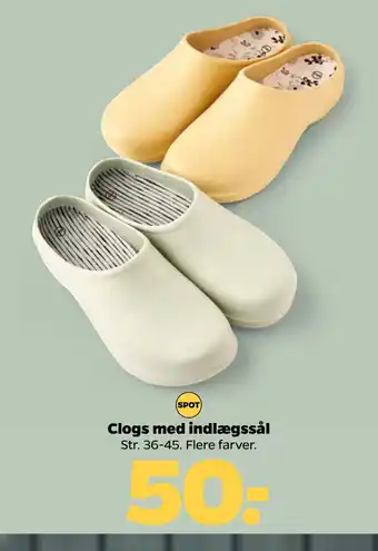 Netto Clogs med indlægssål tilbud