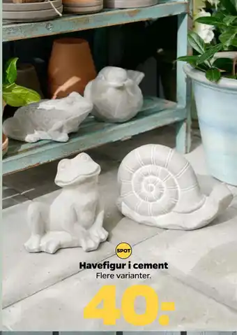 Netto Havefigur i cement tilbud