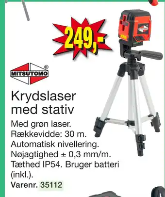 Harald Nyborg Krydslaser med stativ tilbud