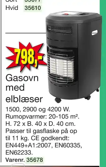 Harald Nyborg Gasovn med elblæser tilbud