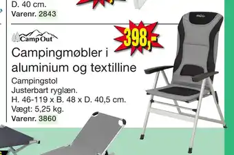Harald Nyborg Campingmøbler i aluminium og textilline tilbud