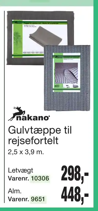 Harald Nyborg Gulvtæppe til rejsefortelt tilbud