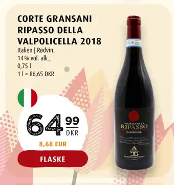 Scandinavian Park CORTE GRANSANI RIPASSO DELLA VALPOLICELLA 2018 tilbud