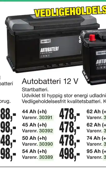Harald Nyborg Autobatteri 12 V tilbud