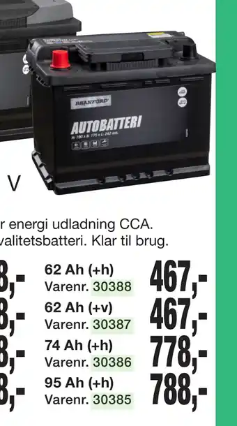 Harald Nyborg Autobatteri 12 V tilbud
