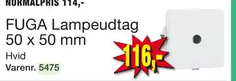 Harald Nyborg FUGA Lampeudtag 50 x 50 mm tilbud