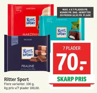 SPAR Ritter Sport tilbud