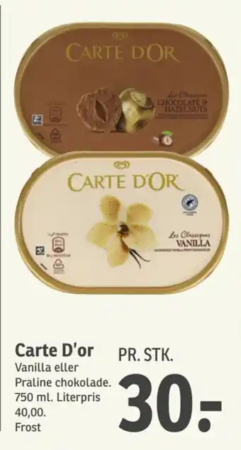 SPAR Carte D'or tilbud