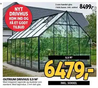 XL-BYG OUTRIUM DRIVHUS 9,9 M² tilbud