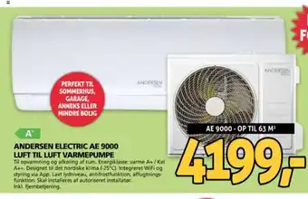 ANDERSEN ELECTRIC AE 9000 LUFT TIL LUFT VARMEPUMPE