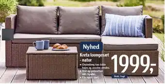 Føtex Kreta loungesæt · natur tilbud