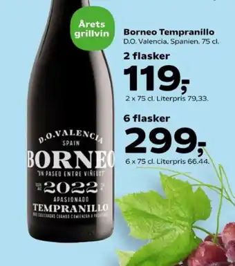 Kvickly Borneo Tempranillo tilbud