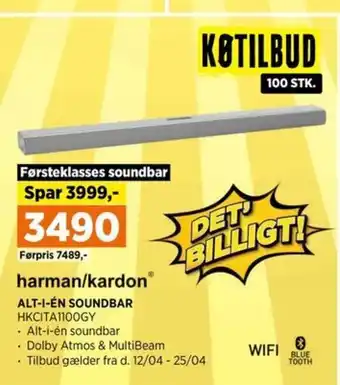 Power ALT-I-ÉN SOUNDBAR HKCITA1100GY tilbud