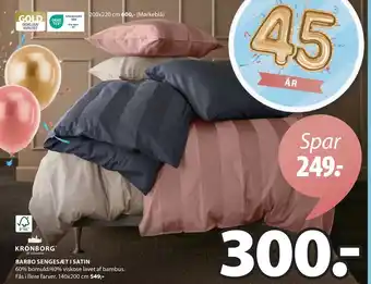 JYSK BARBO SENGESÆT I SATIN tilbud