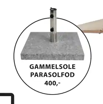 JYSK GAMMELSOLE PARASOLFOD tilbud