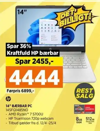 14" BÆRBAR PC 14SFQ1485NO