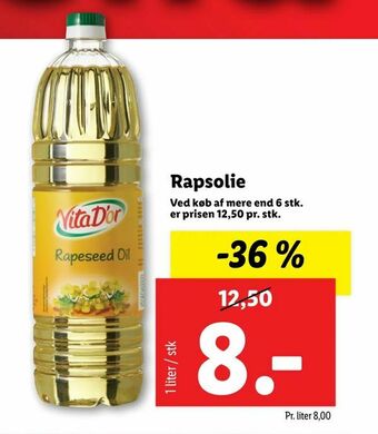 Let-Køb Rapsolie tilbud