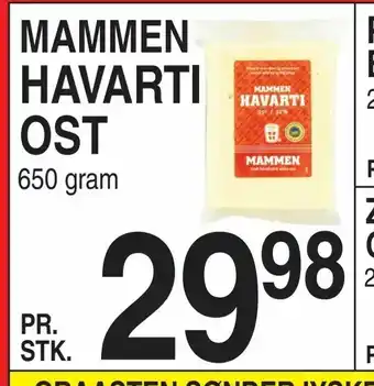 ABC Lavpris Mammen havarti ost tilbud