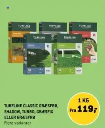 TURFLINE CLASSIC GRÆSFRO, SHADOW, TURBO, GRÆSFIX ELLER GRÆSFRØ