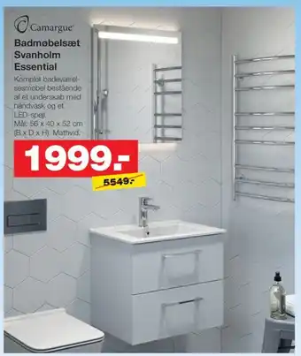 Bauhaus Badmøbelsæt Svanholm Essential tilbud