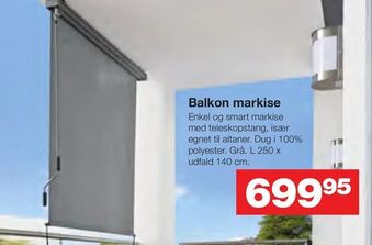 Bauhaus Balkon markise tilbud