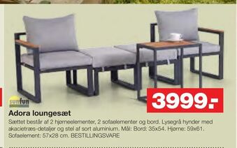 Bauhaus Adora loungesæt tilbud