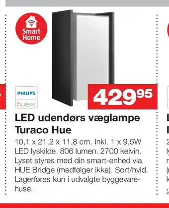 Bauhaus LED udendørs væglampe Turaco Hue tilbud