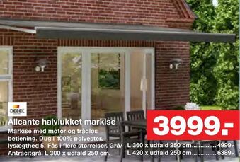 Alicante halvlukket markise