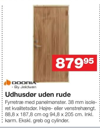 Udhusdør uden rude