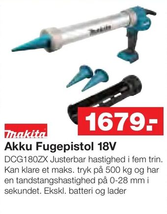 Bauhaus Akku Fugepistol 18V tilbud