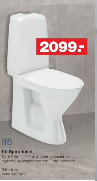Bauhaus Ifö Spira toilet tilbud