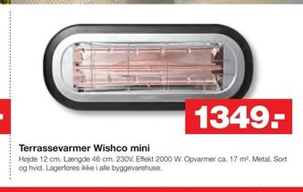 Bauhaus Terrassevarmer Wishco mini tilbud