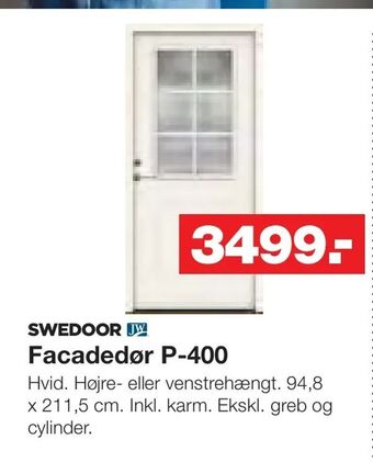 Bauhaus Facadedør P-400 tilbud