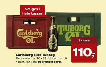 Dagli'Brugsen Carlsberg eller Tuborg tilbud