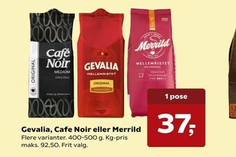 Dagli'Brugsen Gevalia, Cafe Noir eller Merrild tilbud