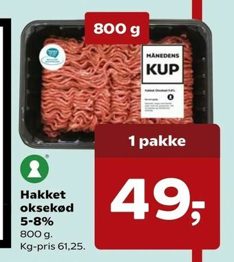 Hakket oksekød 5-8%