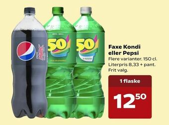 Dagli'Brugsen Faxe Kondi eller Pepsi tilbud