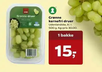 Dagli'Brugsen Grønne kernefri druer tilbud