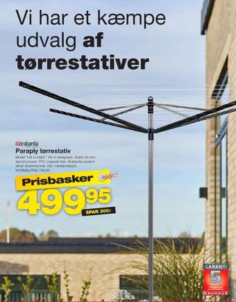 Bauhaus Paraply tørrestativ tilbud