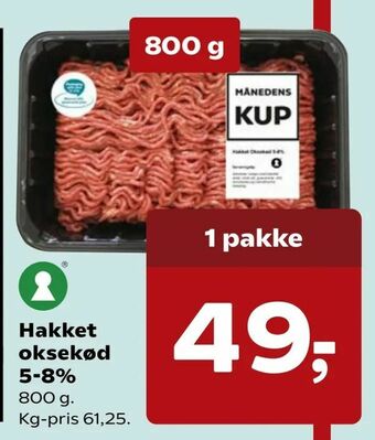 Kvickly Hakket oksekød 5-8% tilbud