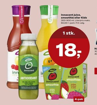 Kvickly Innocent juice, smoothie eller Kids tilbud