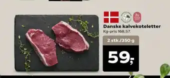 Kvickly Danske kalvekoteletter tilbud
