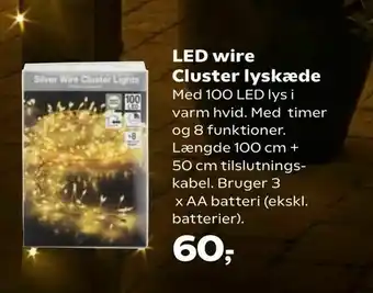 Kvickly LED wire Cluster lyskæde tilbud