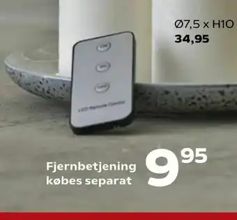 Fjernbetjening købes separat