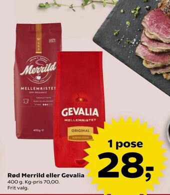 Kvickly Rød Merrild eller Gevalia tilbud