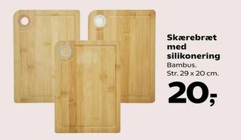 Kvickly Skærebræt med silikonering tilbud